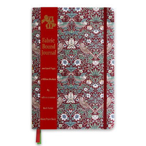 Cover art for A5 Journal Strawberry Thief Red Lined