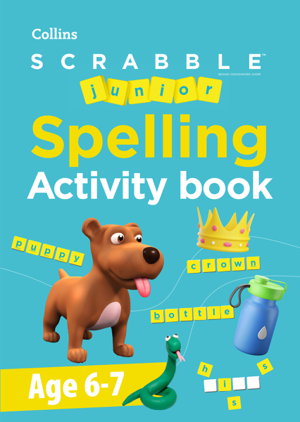 Cover art for SCRABBLE (TM) Junior Spelling Activity book Age 6-7