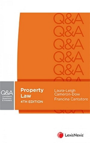 Cover art for LexisNexis Questions and Answers: Property Law