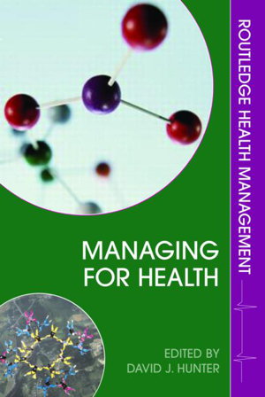 Cover art for Managing for Health