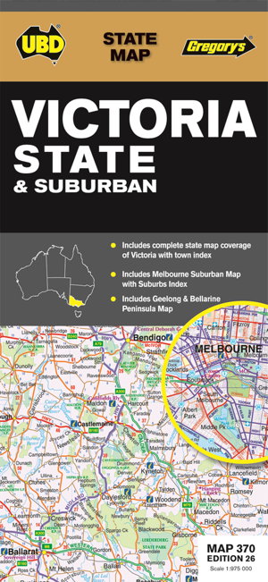 Cover art for Victoria State & Suburban Map 370 26th ed