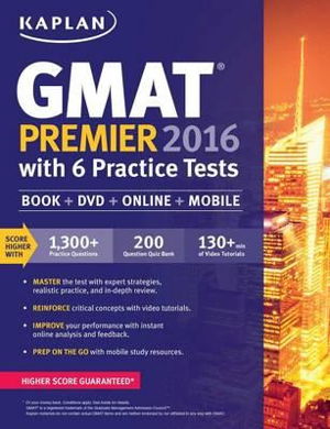 Cover art for Kaplan GMAT Premier 2016 with 6 Practice Tests Book