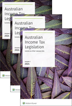 Cover art for Australian Income Tax Legislation 2024 3-Volume Set