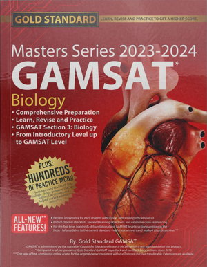 Cover art for 2023-2024 Masters Series Biology GAMSAT Preparation by Gold Standard GAMSAT