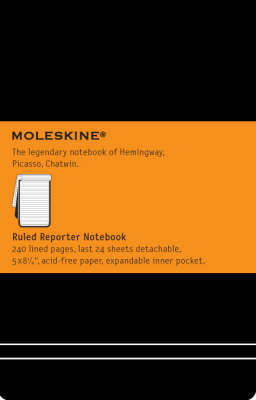 Cover art for Moleskine Ruled Reporter Notebook Large Black Hard Cover