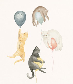 Cover art for Squirrel Design Studio Cat Balloon Single Mini Card