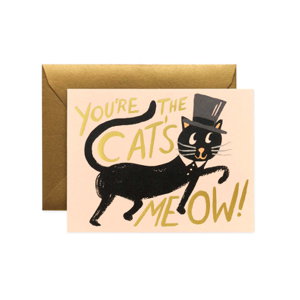 Cover art for Rifle Paper Co Cats Meow Single Greeting Card