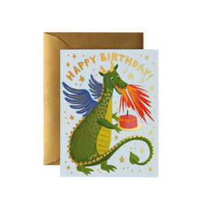 Cover art for Rifle Paper Co Happy Birthday Dragon Single Card