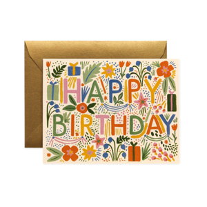 Cover art for Rifle Paper Co Fiesta Happy Birthday Single Card