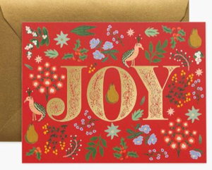 Cover art for Rifle Paper Co Single Card Joy Partridge Christmas