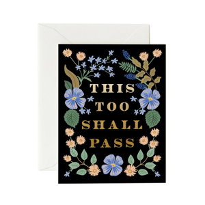 Cover art for Rifle Paper Co This Too Shall Pass single greeting card