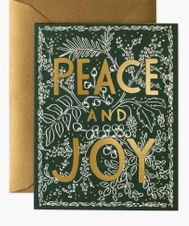 Cover art for Rifle Paper Co Single Card Peace & Joy Christmas Card