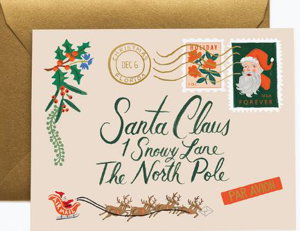 Cover art for Letter to Santa Single Greeting Card Rifle Paper Co