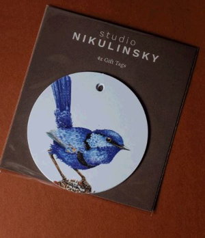 Cover art for Studio Nikulinsky Fairy Wren Gift Tag Set of Four
