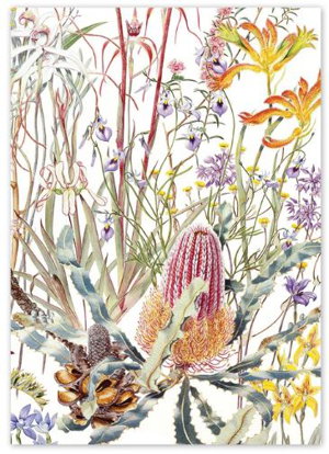 Cover art for Studio Nikulinsky Swan Coastal Plain Wildflowers Single Card