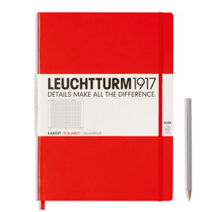 Cover art for Leuchtturm1917 Master Slim Squared Red Notebook
