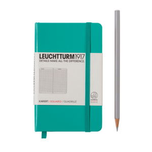 Cover art for Leuchtturm1917 Pocket Squared Emerald Green Notebook
