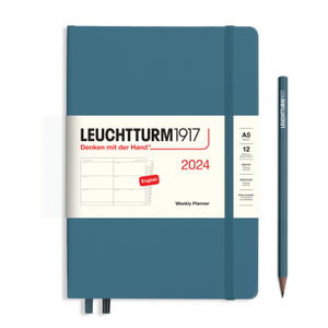Cover art for Leuchtturm1917 Weekly Planner A5 2024 Stone Blue