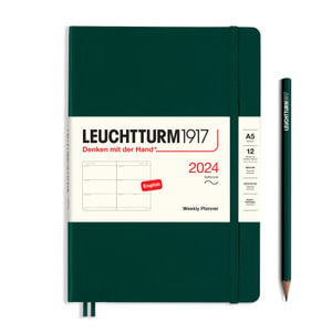 Cover art for Leuchtturm1917 Weekly Planner 2024 A5 Forest Green