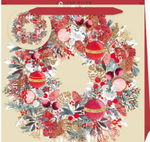 Cover art for Christmas Wreath Medium Gift Bag W22xH22xD8cm