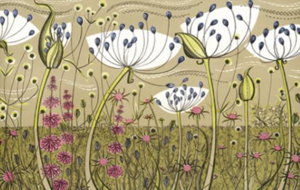 Cover art for Agapanthus Angie Lewin Single Greeting Card