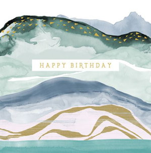 Cover art for Art File Happy Birthday Abstract Waves (Embossed/Foil)