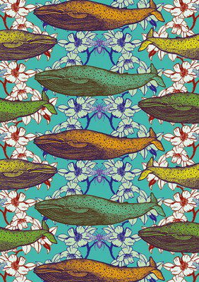 Cover art for Art FIle Whales Single Greeting Card