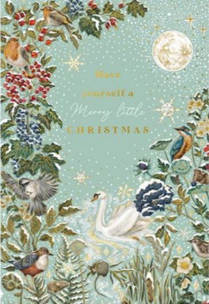Cover art for Have Yourself a Merry Little Christmas Swan Single Christmas Card Foil Emboss