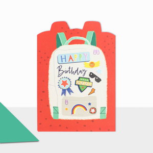 Cover art for Laura Darrington Backpack Childrens Birthday Card