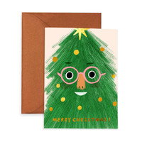Cover art for Carolyn Suzuki Greeting Card Christmas Fir Face