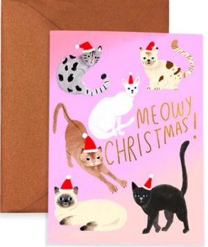 Cover art for Carolyn Suzuki Greeting Card Feline Christmas