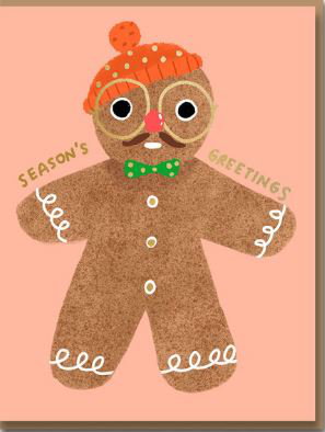 Cover art for Gingerbread Guy Single Greeting Card Carolyn Suzuki