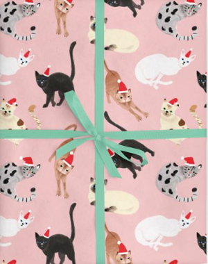 Cover art for Carolyn Suzuki Wrapping Paper Feline Christmas