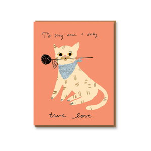 Cover art for Carolyn Suzuki Romance Cat Single Greeting Card