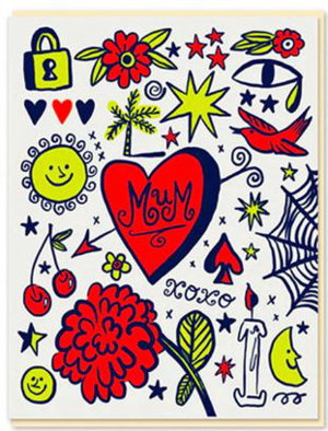 Cover art for 1973 Jordan Sondler Mum Tattoo Greeting Card