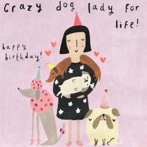 Cover art for Sooshichacha Crazy Dog Lady Single Greeting Card