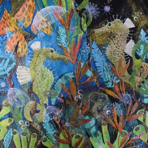Cover art for Annabel Langrish Seahorses Single greeting card