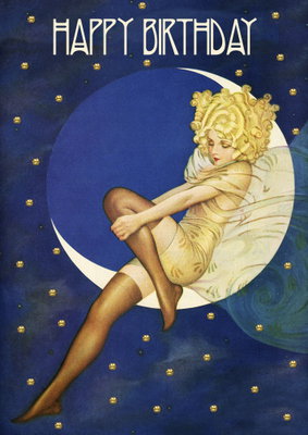 Cover art for Madame Treacle Sleeping on the Moon Single Greeting Card