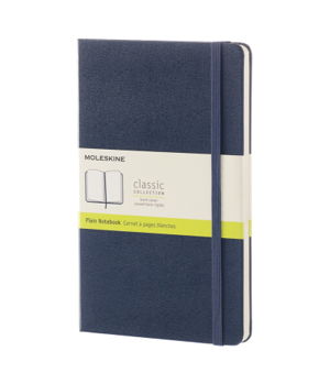Cover art for Moleskine Classic Plain Notebook Large Sapphire Blue Hard Cover