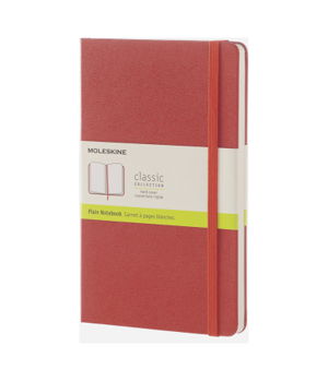 Cover art for Moleskine Classic Plain Notebook Large Coral Orange Hard Cover