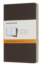 Cover art for Moleskine Cahier Notebook Set of 3 Pocket Ruled Brown