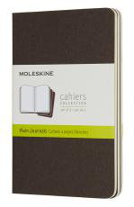 Cover art for Moleskine Cahier Notebook Set of 3 Pocket Plain Brown