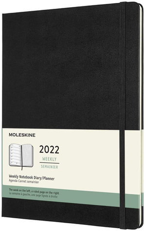 Cover art for Moleskine 2022 Hardcover Weekly Diary Extra Large Black