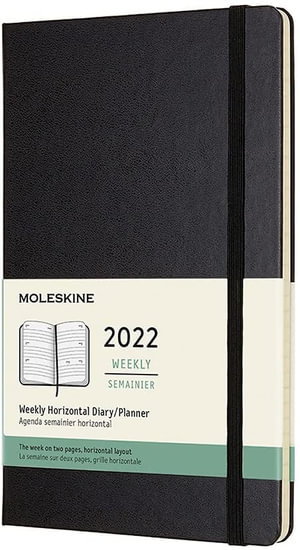 Cover art for Moleskine 2022 Hardcover Weekly Horizontal Diary Large Black