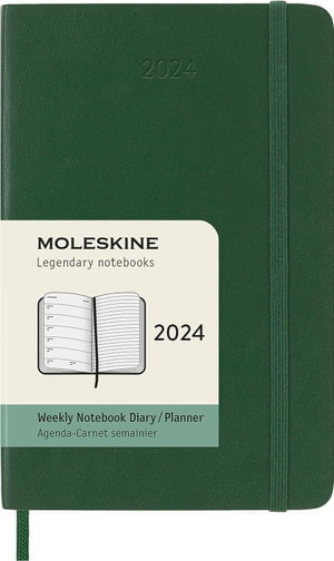 Cover art for Moleskine 2024 12 Month Weekly Diary Softcover Pocket Myrtle Green