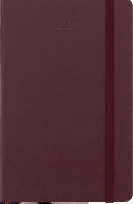 Cover art for Moleskine 2024 12 Month Weekly Diary Hardover Pocket Burgundy Red