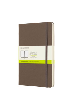 Cover art for Moleskine Classic Hard Cover Notebook Plain Large Earth Brown