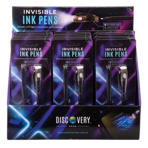 Cover art for Invisible Ink Pens with Light, Black, Discovery Zone