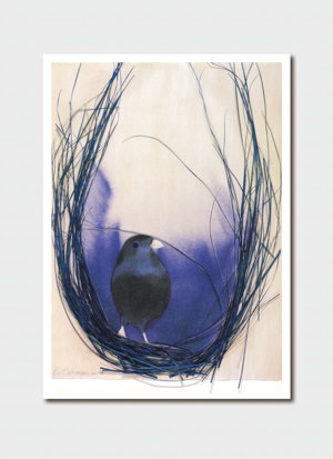 Cover art for Jorgen Bechmann Bowerbirds Single Greeting Card