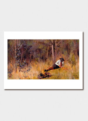 Cover art for Australian Impressionism While the Billy Boils Single Greeting Card